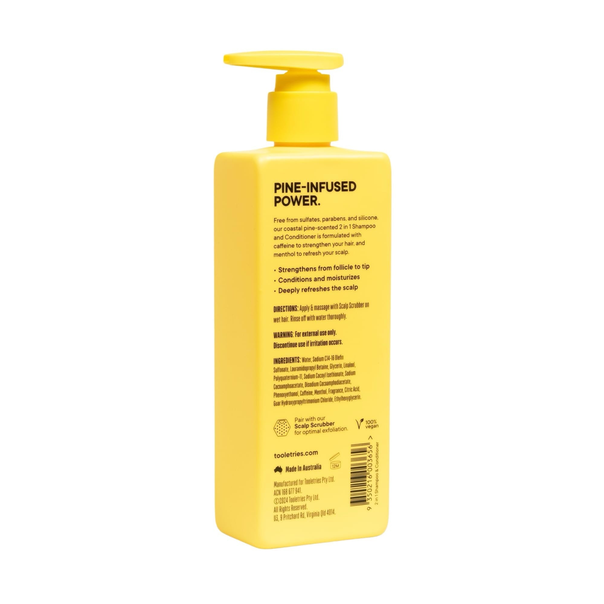 TOOLETRIES 2 in 1 Shampoo &amp; Conditioner Coastal Pine