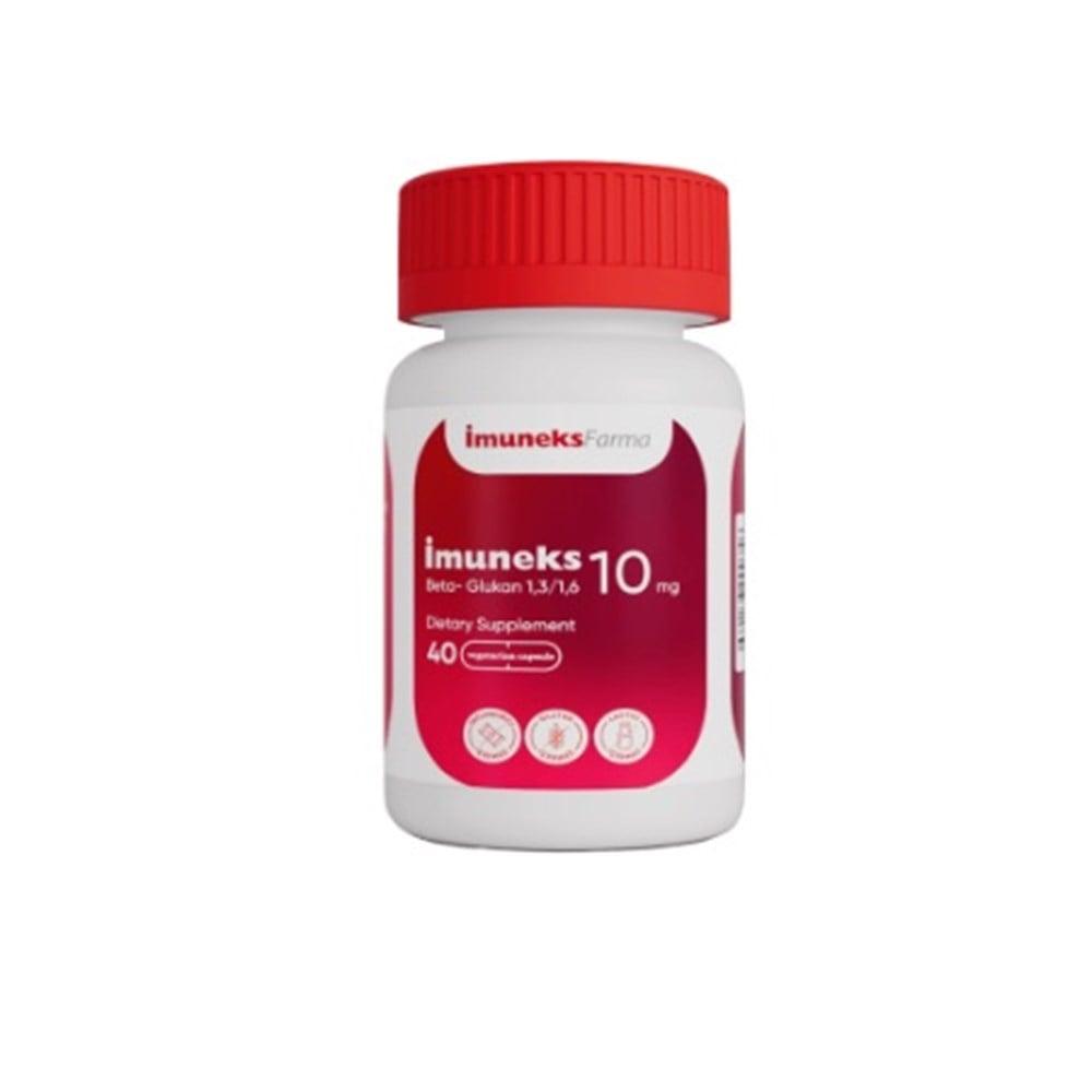 Imuneks Beta Glukan 10mg: Powerful Immune Support Supplement | Enhance Natural Defenses &amp; Boost Immune Health - 40 Capsules