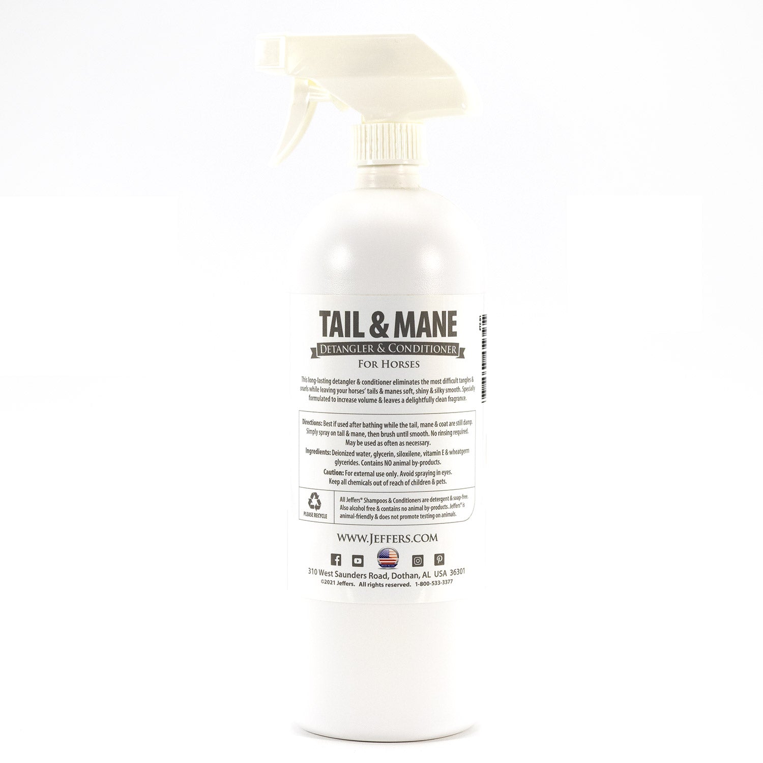Jeffers Equine Tail &amp; Mane Detangler and Conditioner for Horses