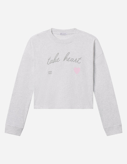 Take Heart Cropped LS Women&