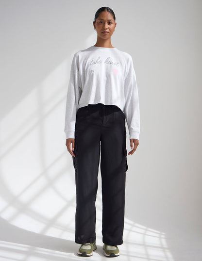 Take Heart Cropped LS Women&
