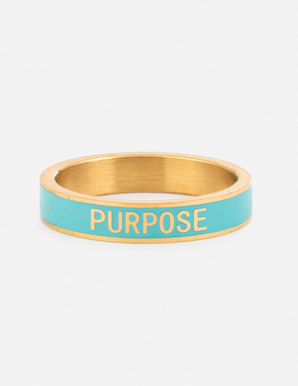 Teal Enamel Purpose Ring