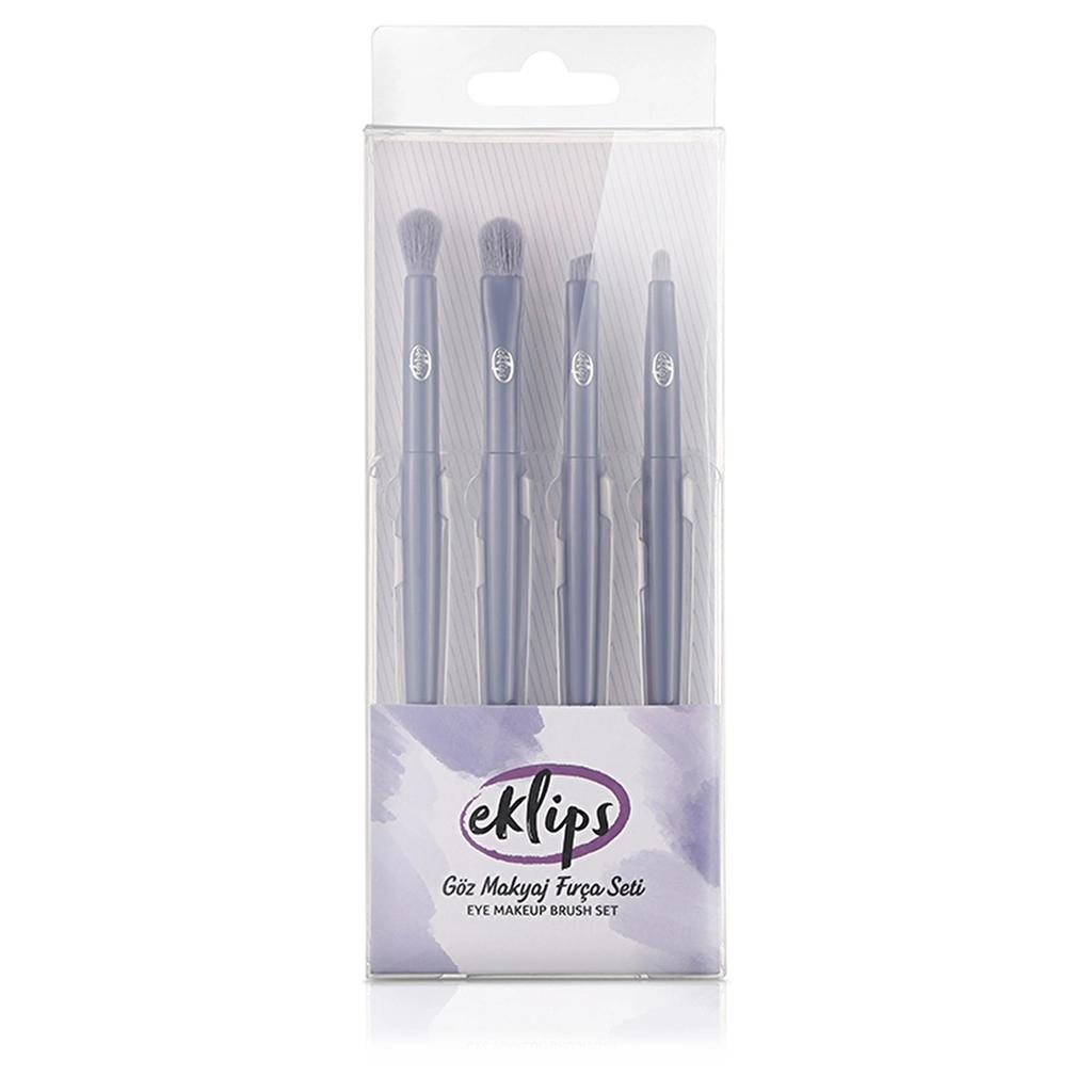 Eklips 4-Piece Eye Makeup Brush Set for Precise Blending