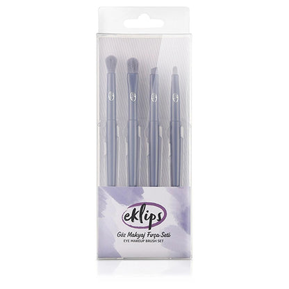 Eklips 4-Piece Eye Makeup Brush Set for Precise Blending