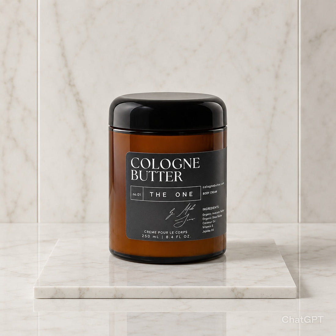 THE ONE – Luxury Fragrance Body Butter | Cedarwood, Vetiver &amp; Warm Floral Cologne Scent Moisturizing Skin Butter | Cologne Butter