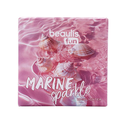 Beaulis Mineral Highlighter Powder - Marine Sparkle Powder Highlighter for Natural Glow &amp; Radiant Face Highlighting