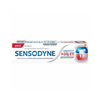 Sensodyne Sensitive Teeth &amp; Gum Toothpaste Whitening 2.54 fl oz - Clinically Proven Relief for Sensitive Teeth and Gums