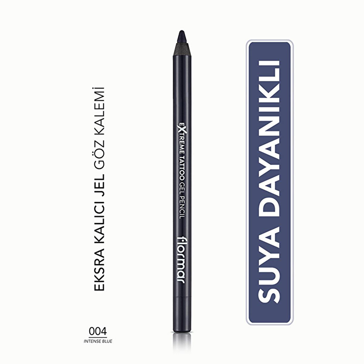 Flormar Extreme Tattoo Waterproof Gel Eyeliner - Long Lasting, Smudge Proof Eye Makeup - Intense Blue