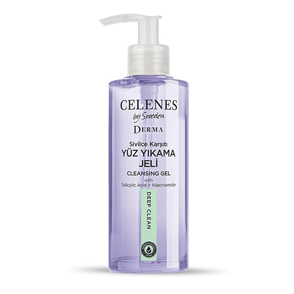 Celenes Derma Acne-Fighting Face Wash Gel with Salicylic Acid &amp; Niacinamide - 8.45 fl oz