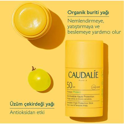 Caudalie Vinosun Protect SPF 50 Sunscreen Stick: Invisible, Vegan &amp; Fragrance-Free High Protection for Face, Lips &amp; Sensitive Skin
