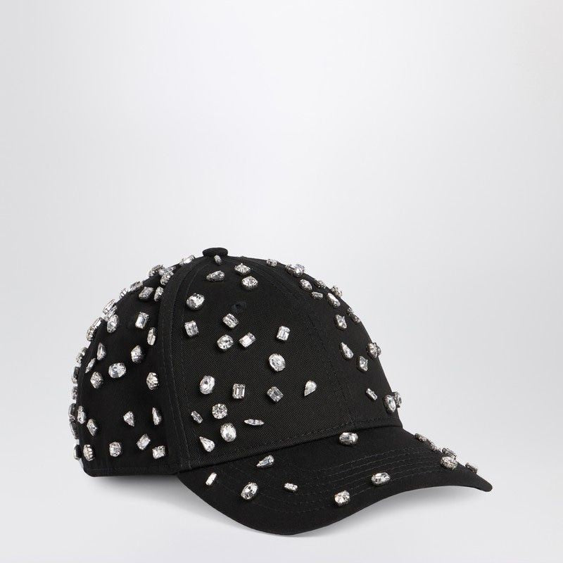 1989 STUDIO Premium Cotton Crystal-Embellished Black Baseball Cap with Adjustable Fit