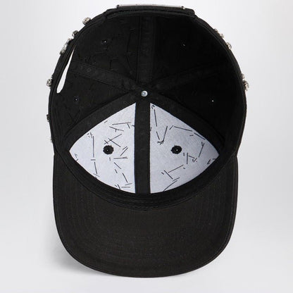 1989 STUDIO Premium Cotton Crystal-Embellished Black Baseball Cap with Adjustable Fit