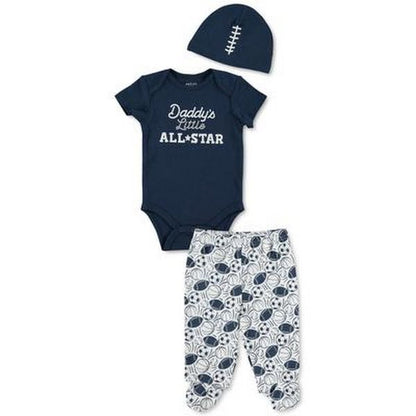 Chickpea Baby Boys 3-PC. Cotton Bodysuit, Pants &amp; Hat Set