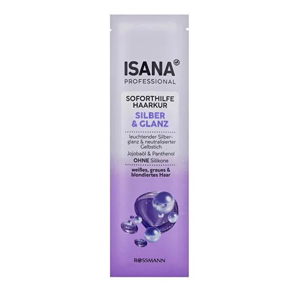 Isana Professional Silver Shine Hair Treatment for Blonde, Grey &amp; Yellowed Hair - Vegan, Silicone-Free, UV Protection