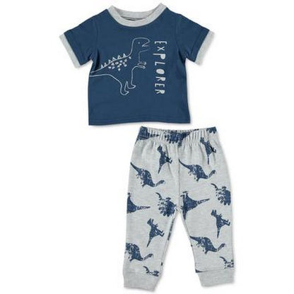Chickpea Baby Boys 2-PC. Top &amp; Printed Jogger Pants Set