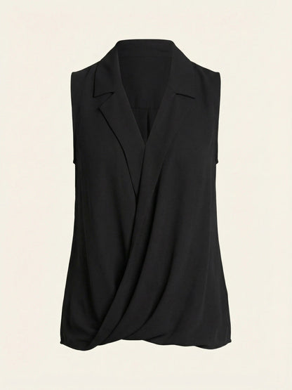Alfani Sleeveless Collared Top, Size Small