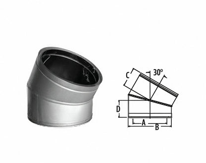 DuraVent 24 in - DuraTech Class A Chimney Pipe, Double Wall, 30 deg
