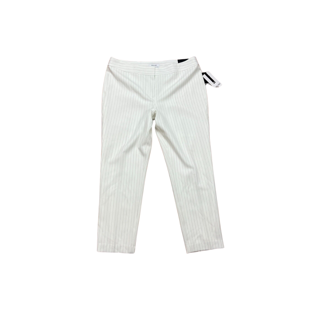 Nine West Lily Multi Stripe Plus Size Pinstripe Skinny Pants, 18W