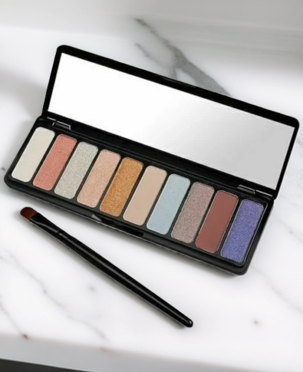 RH Macy 10 Color Galaxy Dust Eyeshadow Palette &amp; Eye Shadow Brush New In Box
