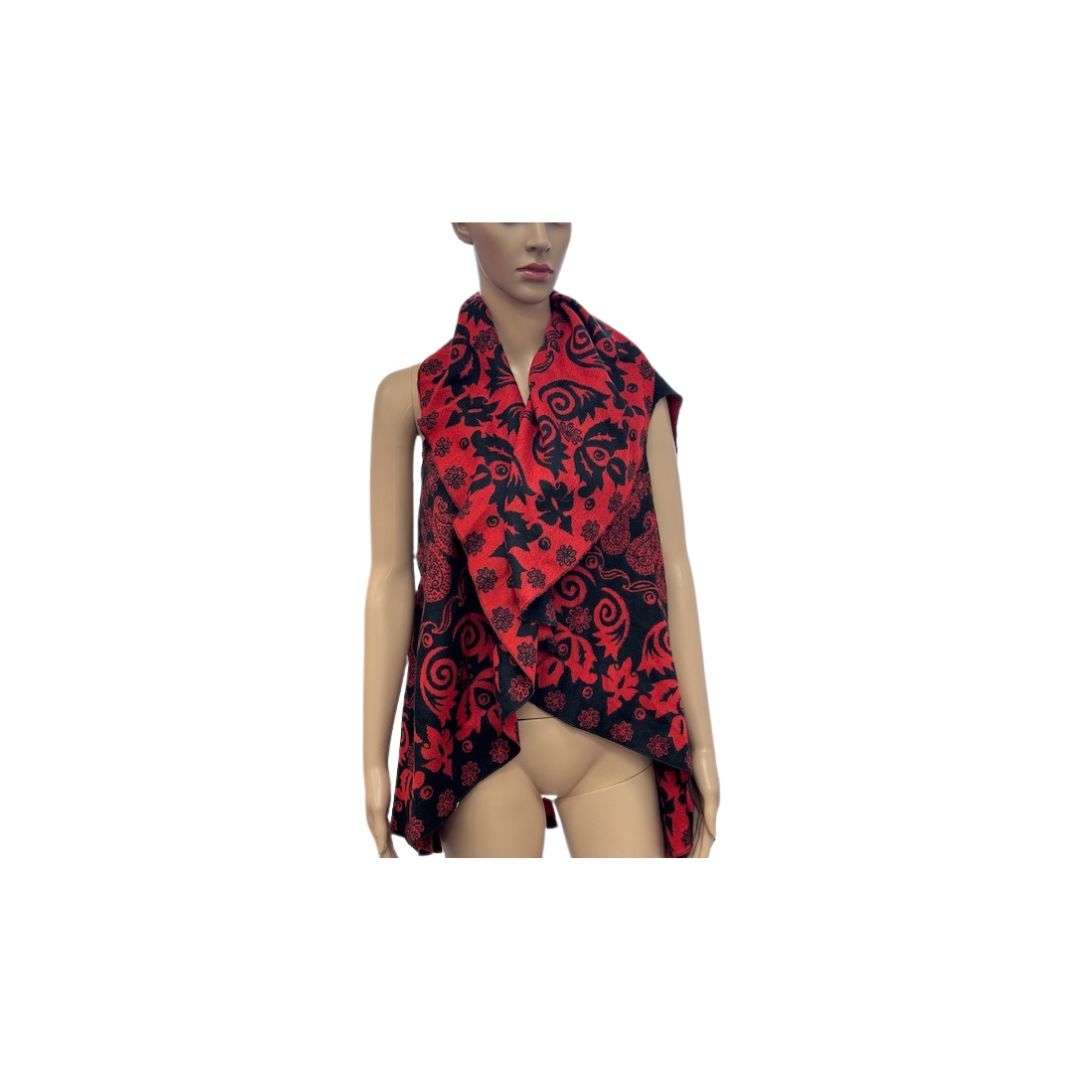 Womens Reversible Printed Cold Weather Shawl Wrap One Size