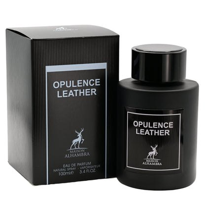 Opulence Leather by Maison Alhambra Cologne Men EDP 3.4 oz