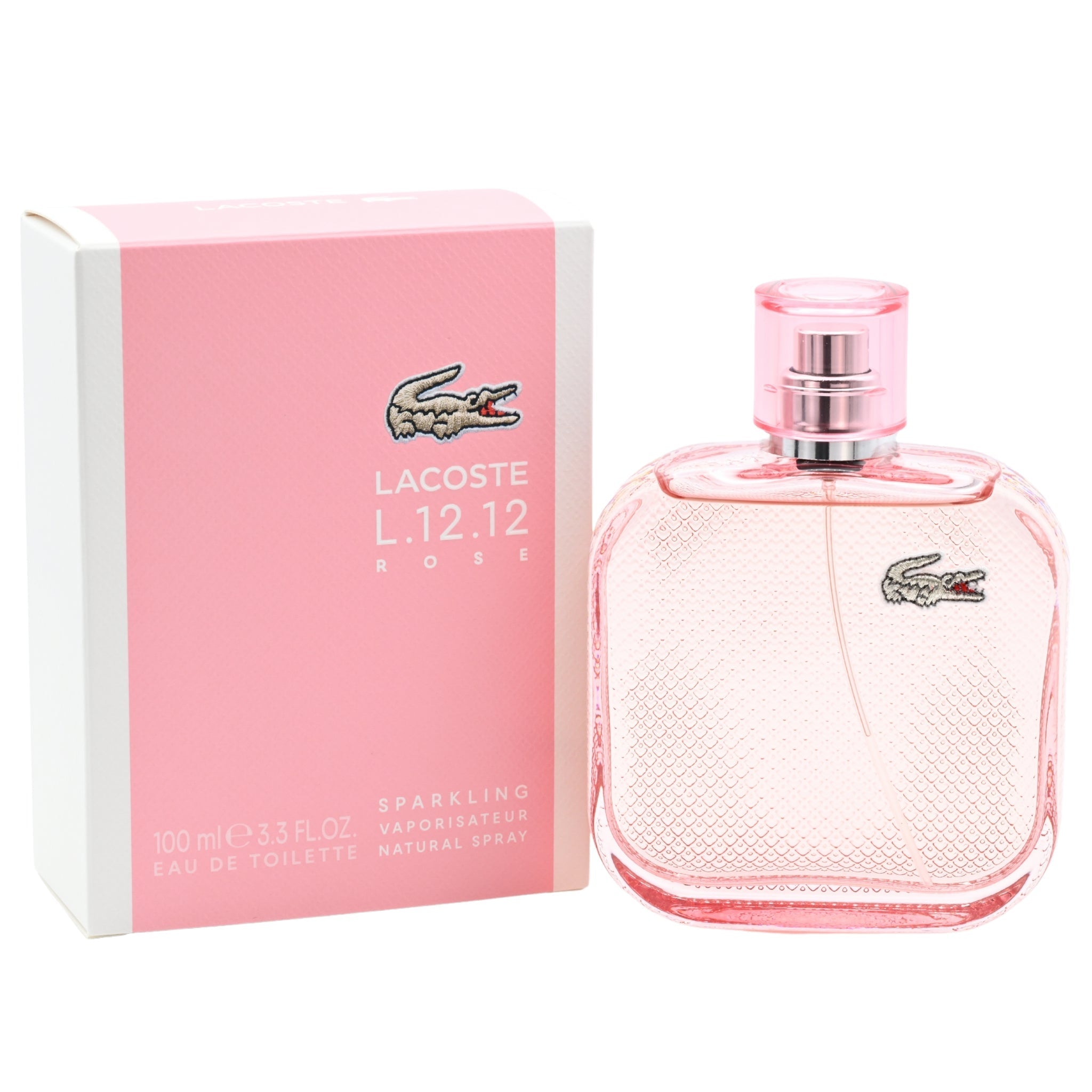 Lacoste L.12.12 Rose Sparkling for Women Eau De Toilette Spray 3.3 oz