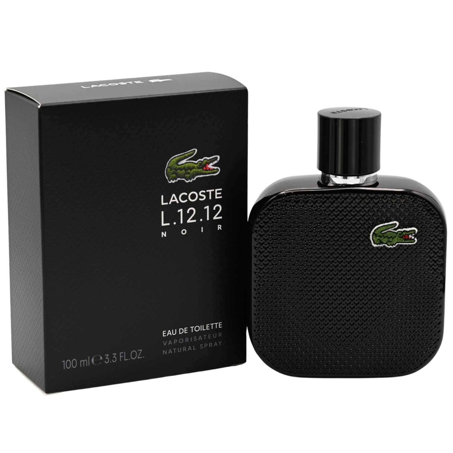 Lacoste L.12.12 Noir 3.3 oz EDT Spray for Him – Elegant Long Lasting Fragrance