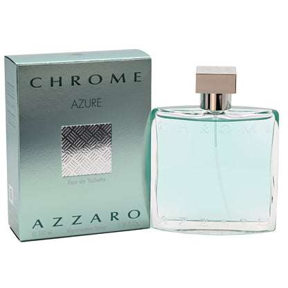 Azzaro Chrome Azure Eau De Toilette Spray for Men 3.38 oz