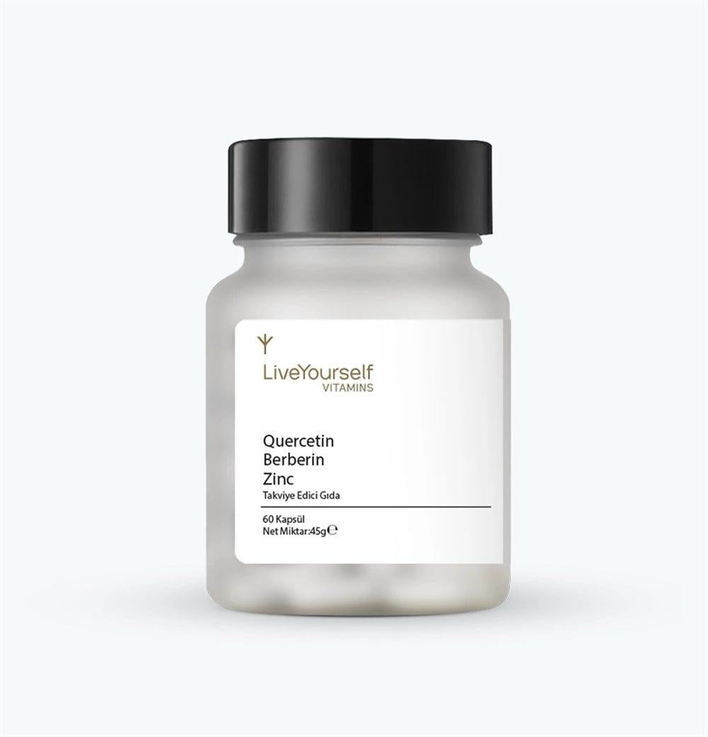 Live Yourself Quercetin Berberine &amp; Zinc Supplement 60 Capsules