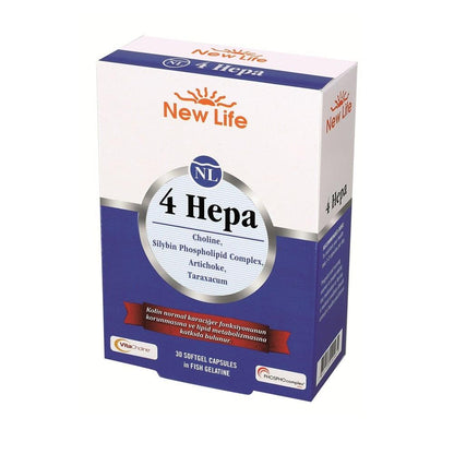 New Life 4 Hepa: Liver Support Supplement - Silibin Phospholipid Complex, Choline, Artichoke &amp; Dandelion for Liver Health &amp; Detox