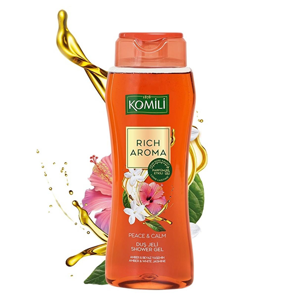 Komili Rich Aroma Peace &amp; Calm Shower Gel - Calming, Long-Lasting Fragrance, 16.91 fl oz