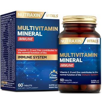 Nutraxin Multivitamin Mineral Immune Support Supplement - 60 Tablets | Boosts Immune System &amp; Energy
