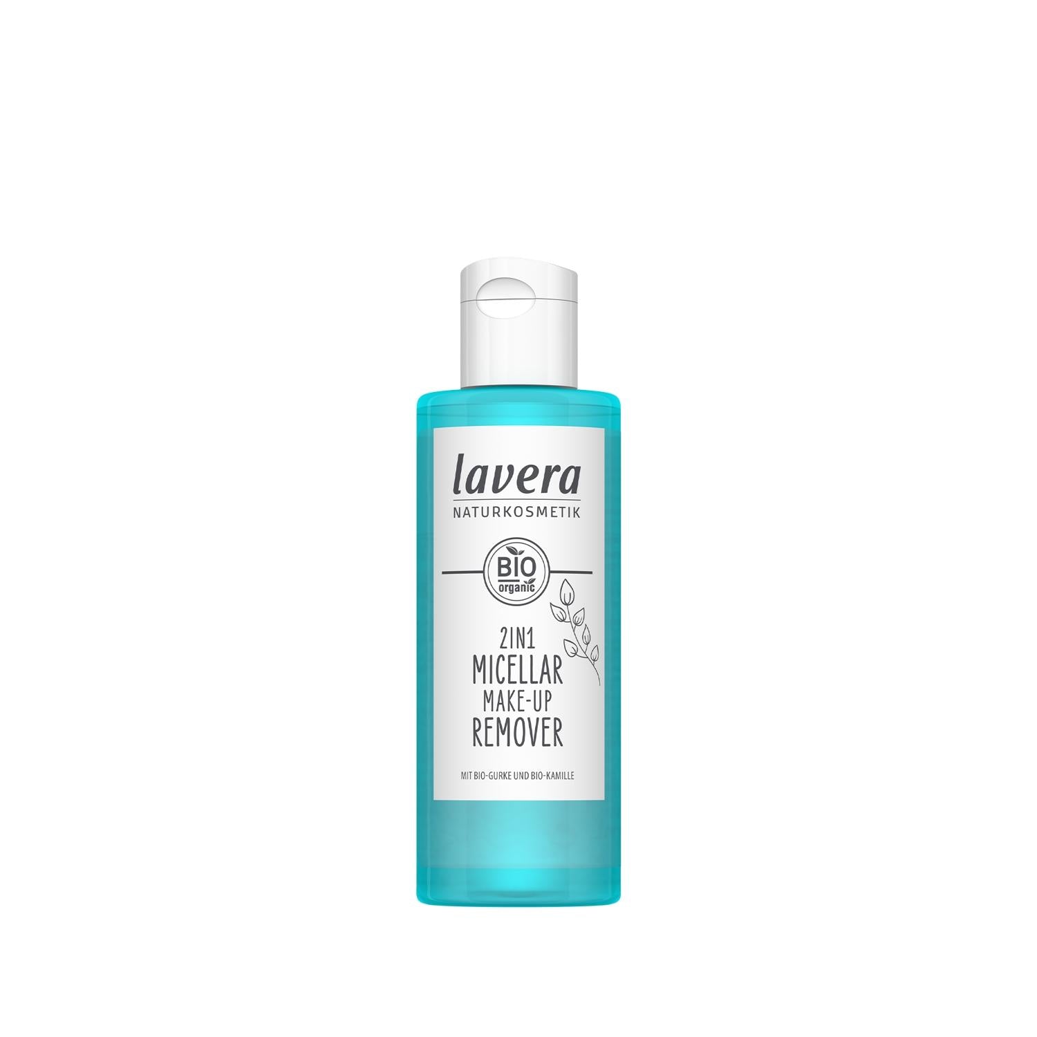 Lavera Natural Micellar Makeup Remover for Sensitive Skin - Gentle, Effective, 2-in-1 Cleansing Solution, 3.38 fl oz