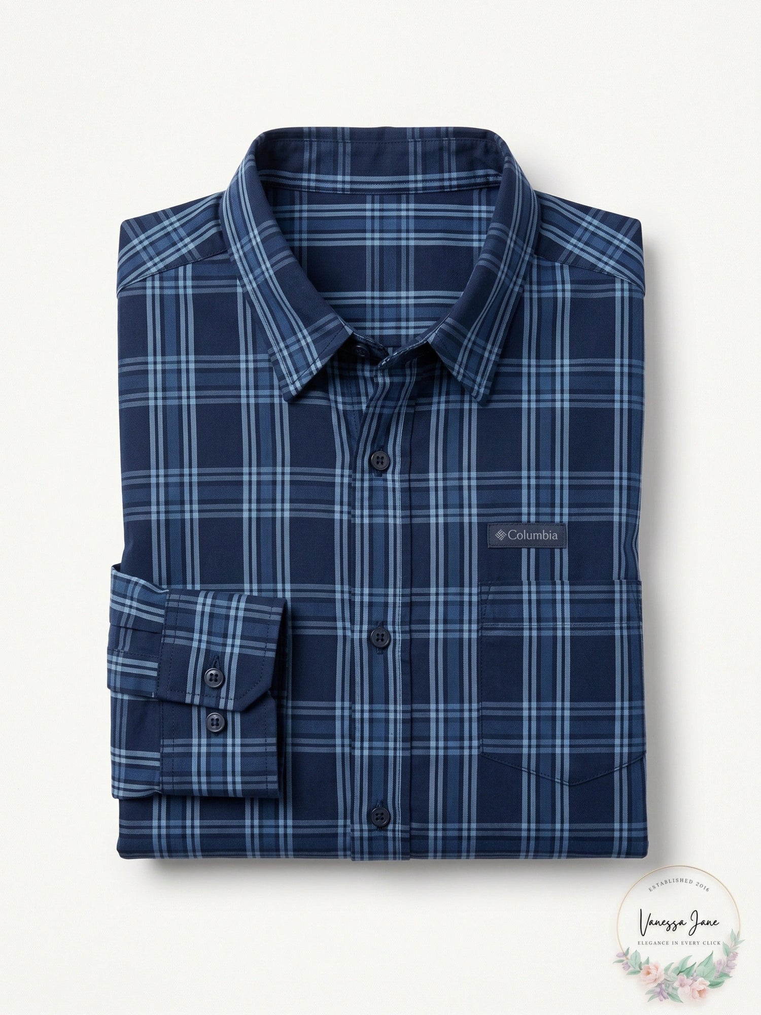 Columbia Mens Vapor Ridge III Plaid Long Sleeve Button Down Shirt