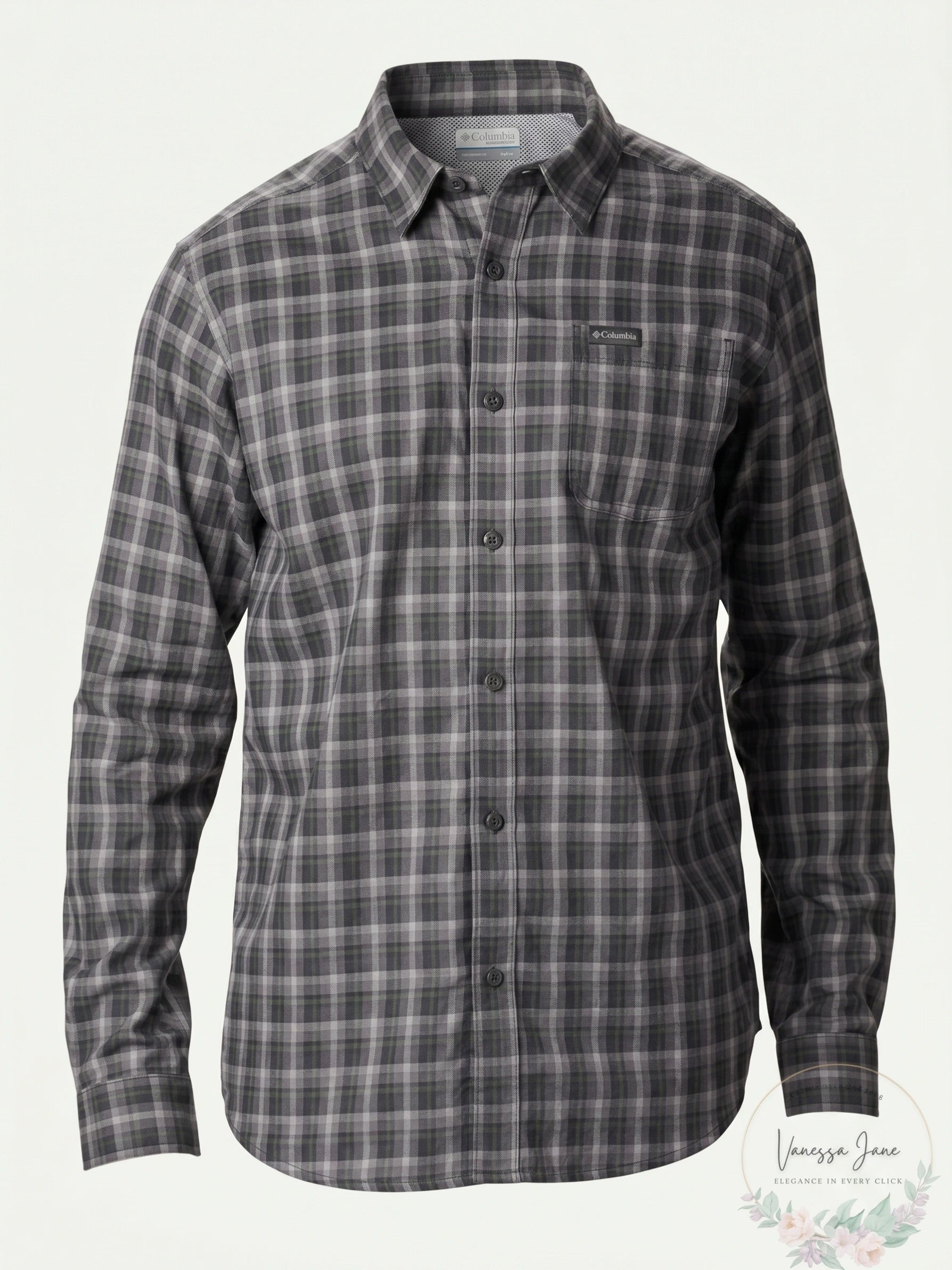 Columbia Mens Vapor Ridge III Plaid Long Sleeve Button Down Shirt