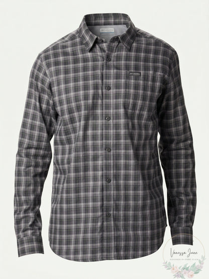 Columbia Mens Vapor Ridge III Plaid Long Sleeve Button Down Shirt