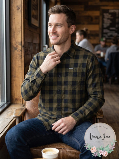 Columbia Mens Vapor Ridge III Plaid Long Sleeve Button Down Shirt