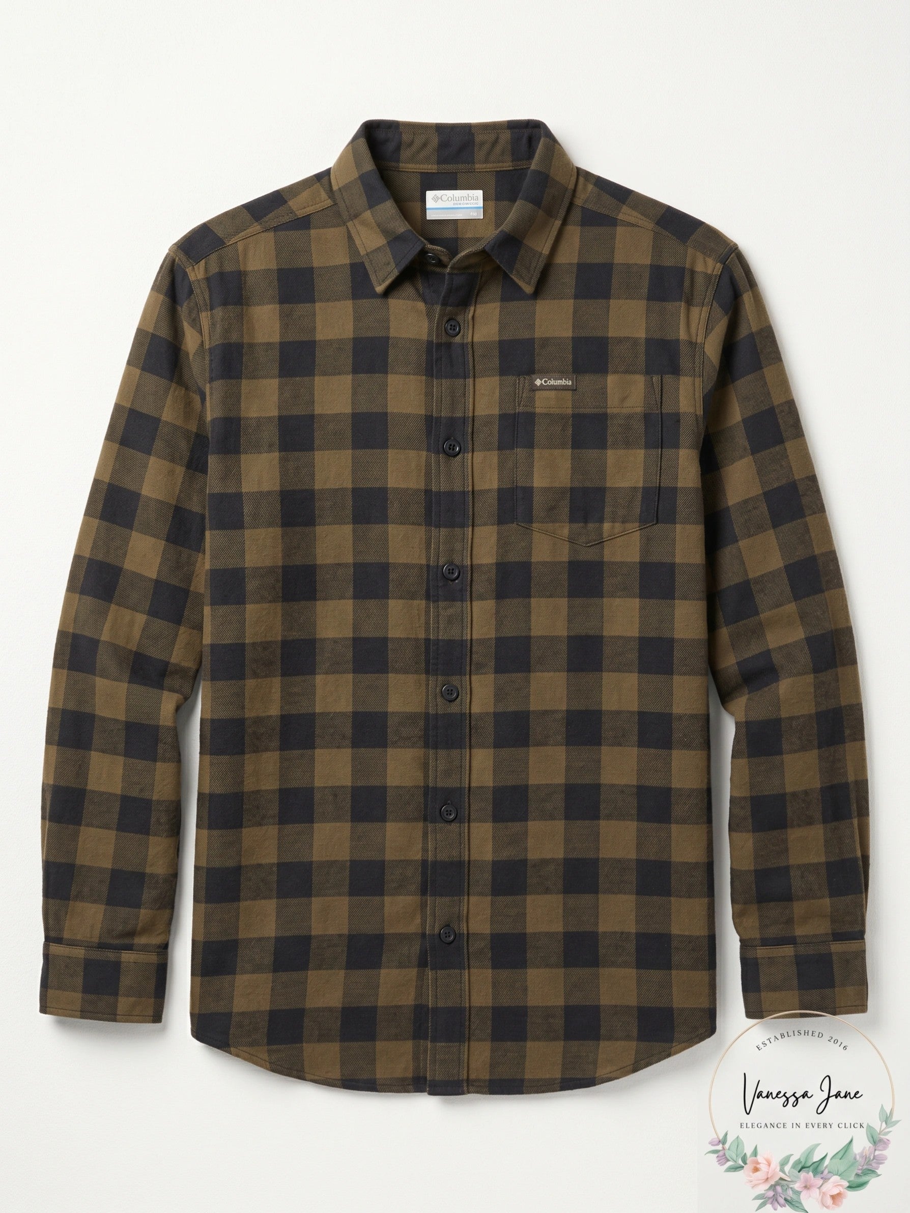 Columbia Mens Vapor Ridge III Plaid Long Sleeve Button Down Shirt