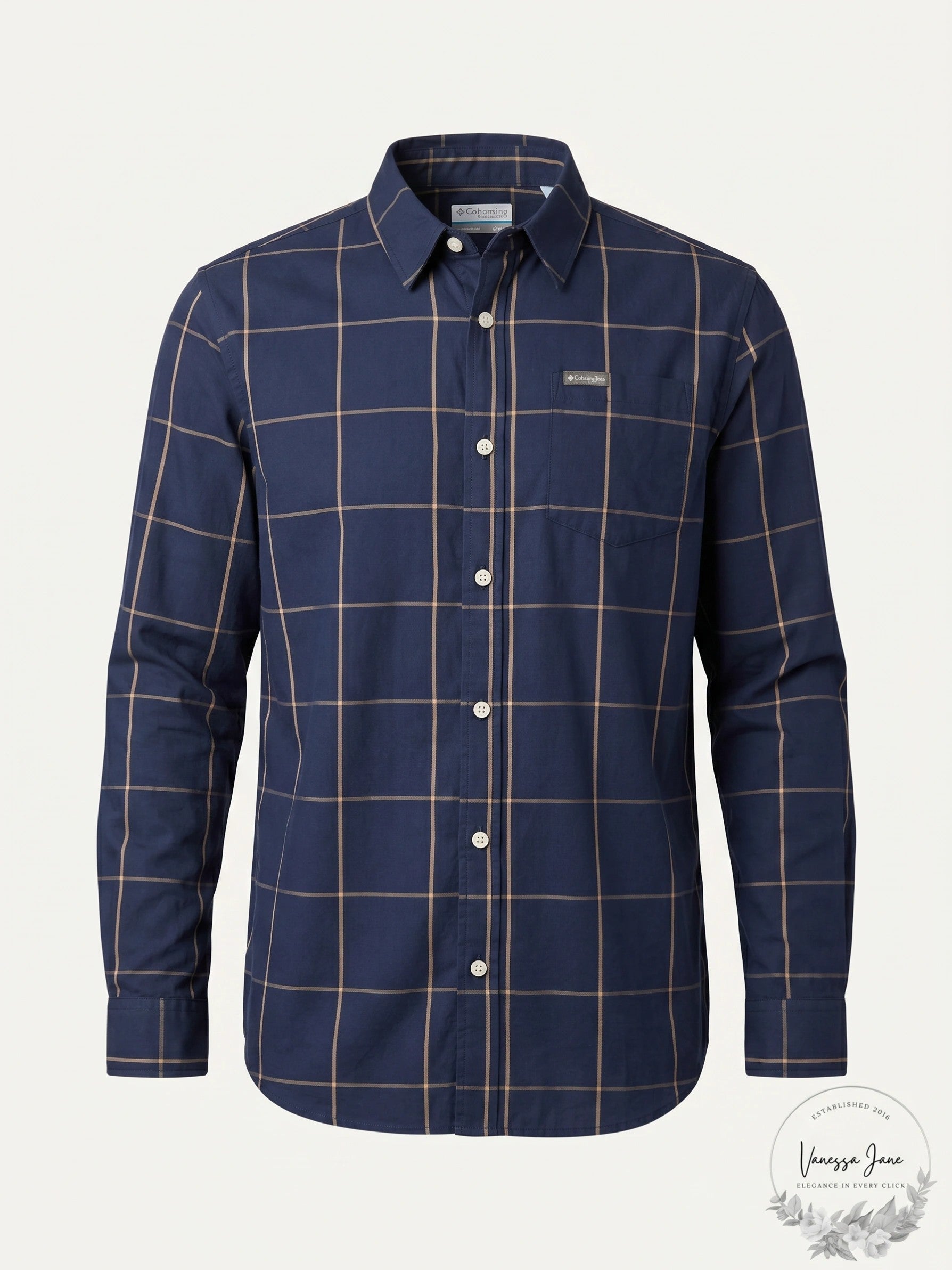 Columbia Mens Vapor Ridge III Plaid Long Sleeve Button Down Shirt