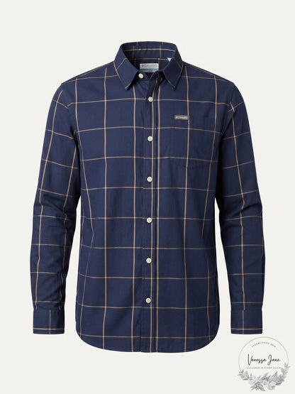 Columbia Mens Vapor Ridge III Plaid Long Sleeve Button Down Shirt