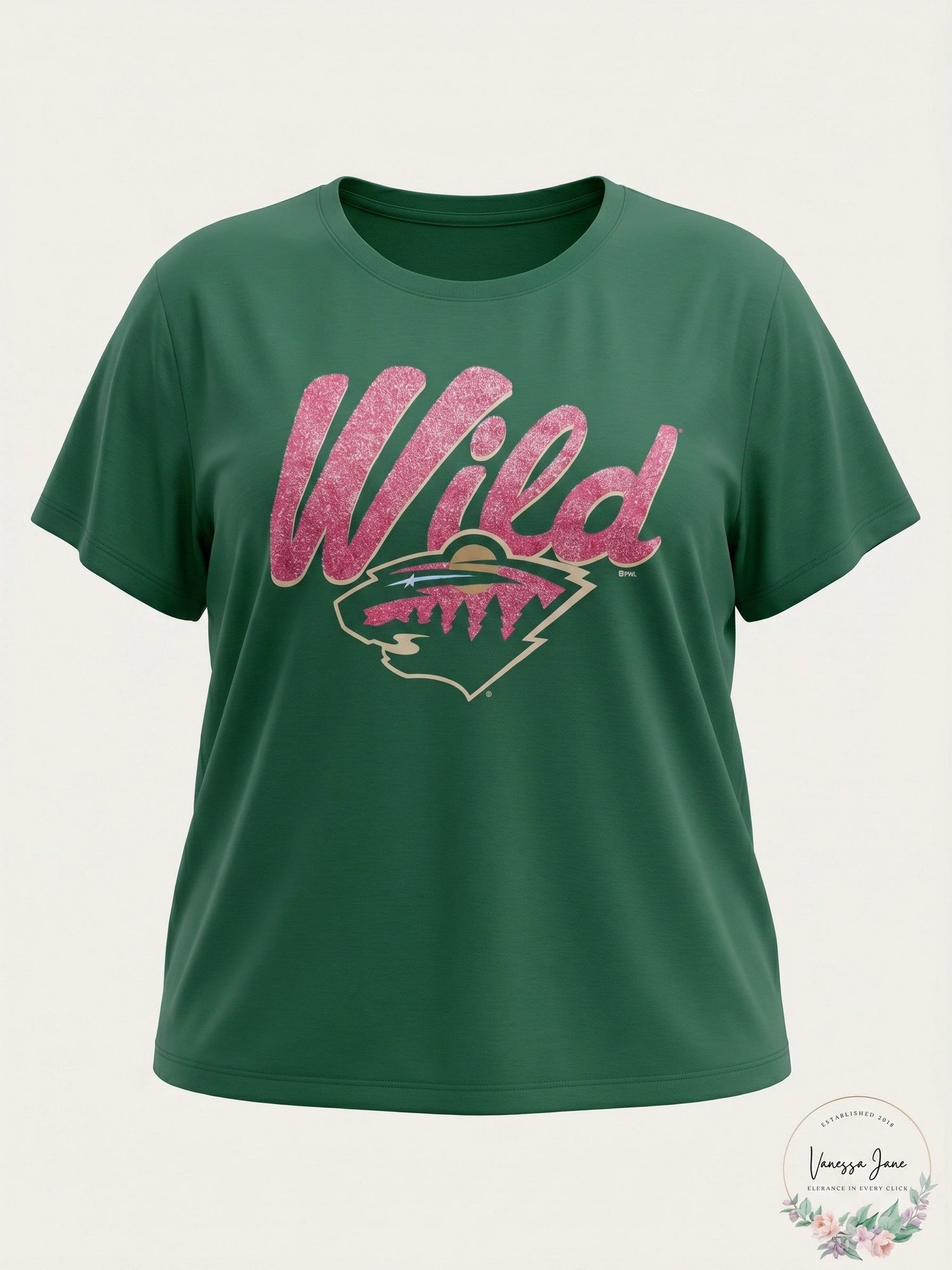 Womens NHL Minnesota Wild Hockey T-Shirt, Size 1X