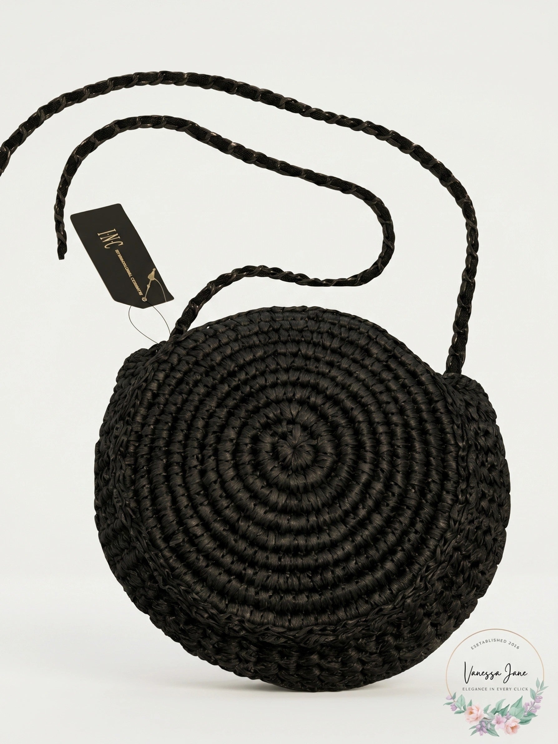 INC International Concepts Straw Circle Crossbody