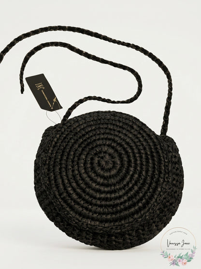 INC International Concepts Straw Circle Crossbody