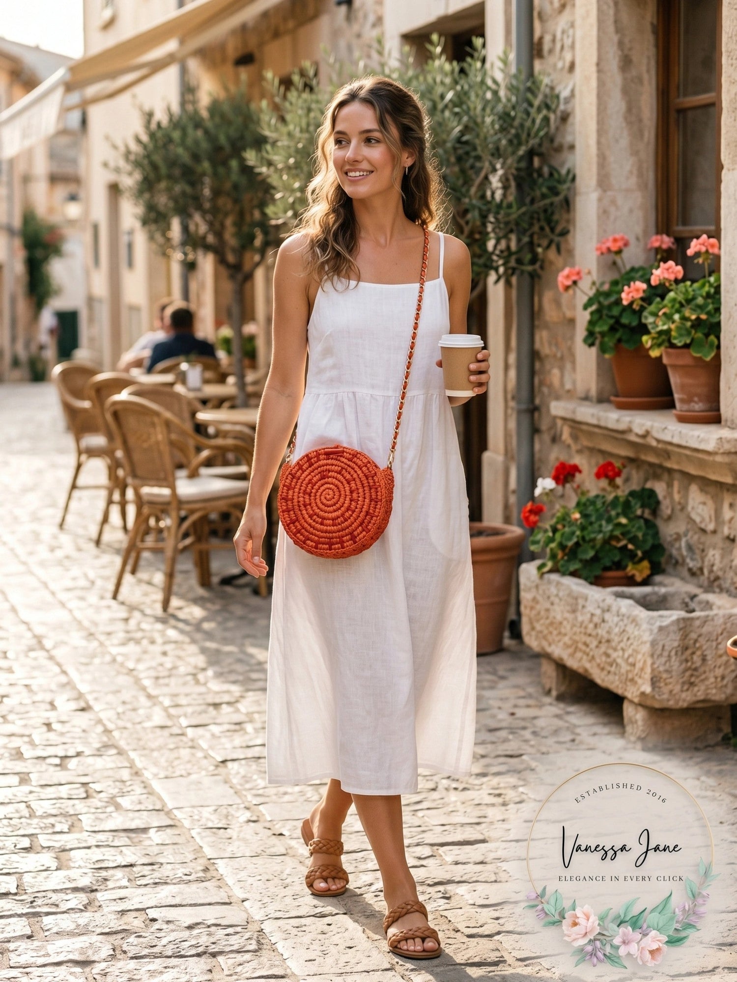 INC International Concepts Straw Circle Crossbody