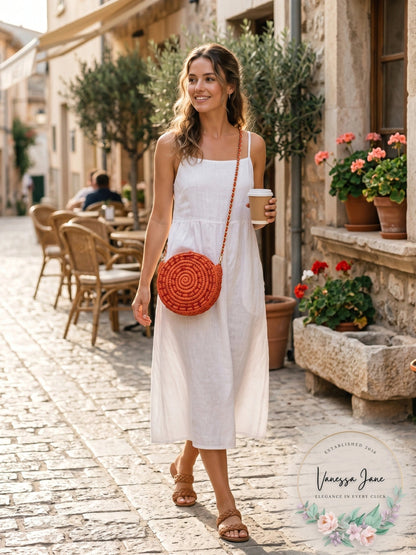 INC International Concepts Straw Circle Crossbody