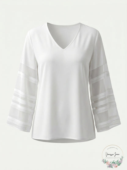 Alfani Solid Layered-Sleeve Top, Size Small
