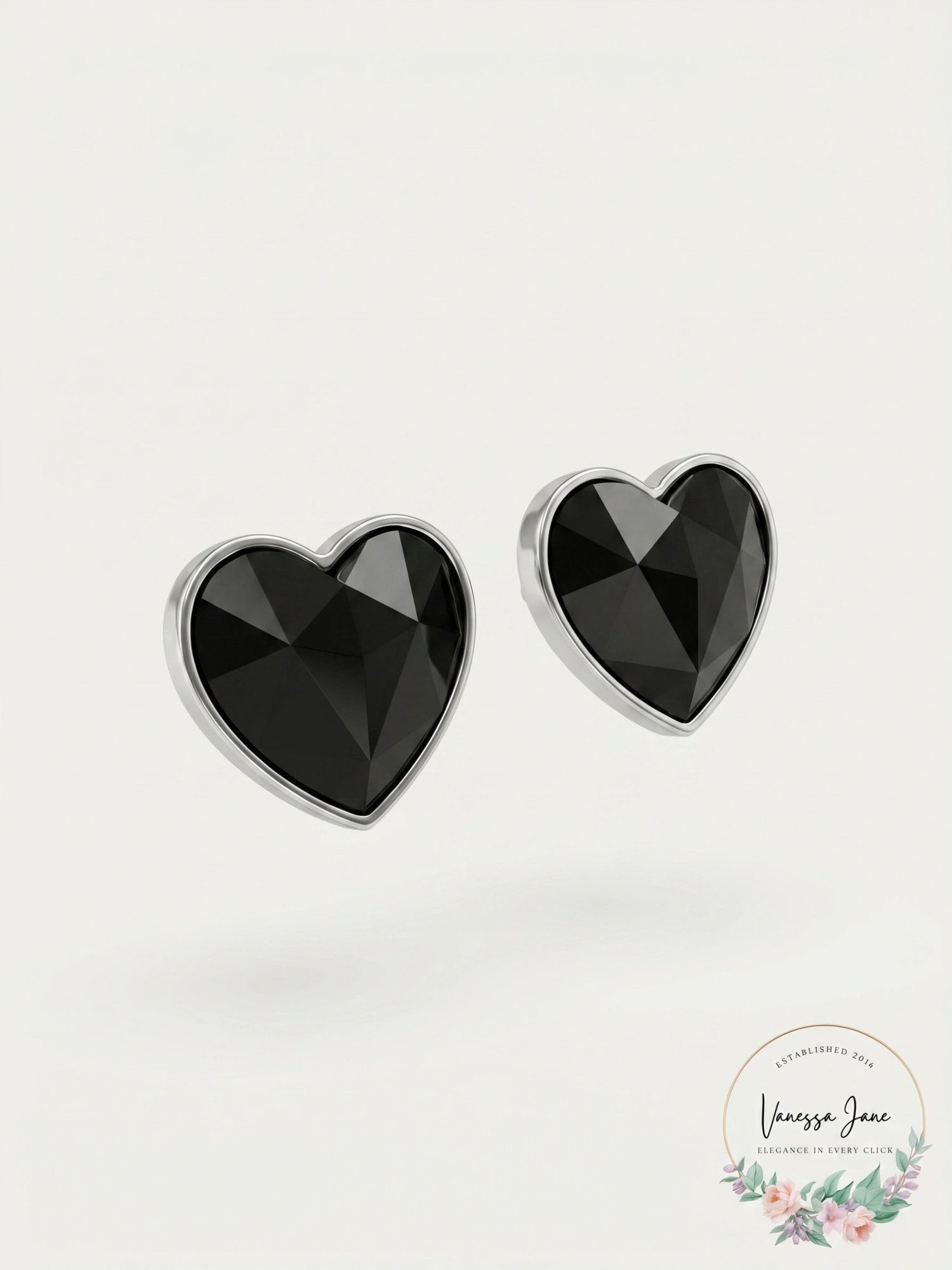 Inc Gold-Tone Faceted Heart Stud Earrings