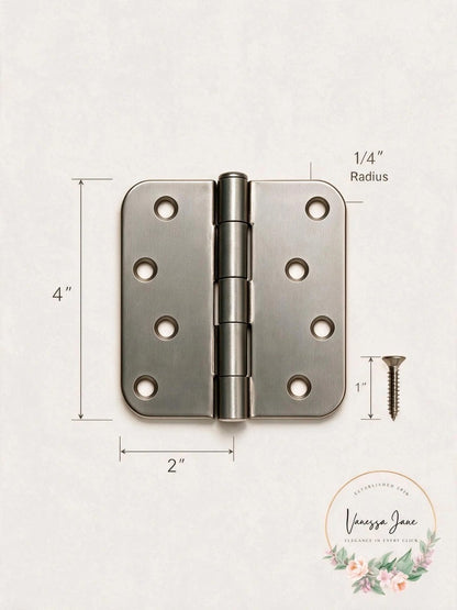 Deltana S44R415 4 X 4 X 0.25 in. Radius Hinge Steel-US15, 1 Set