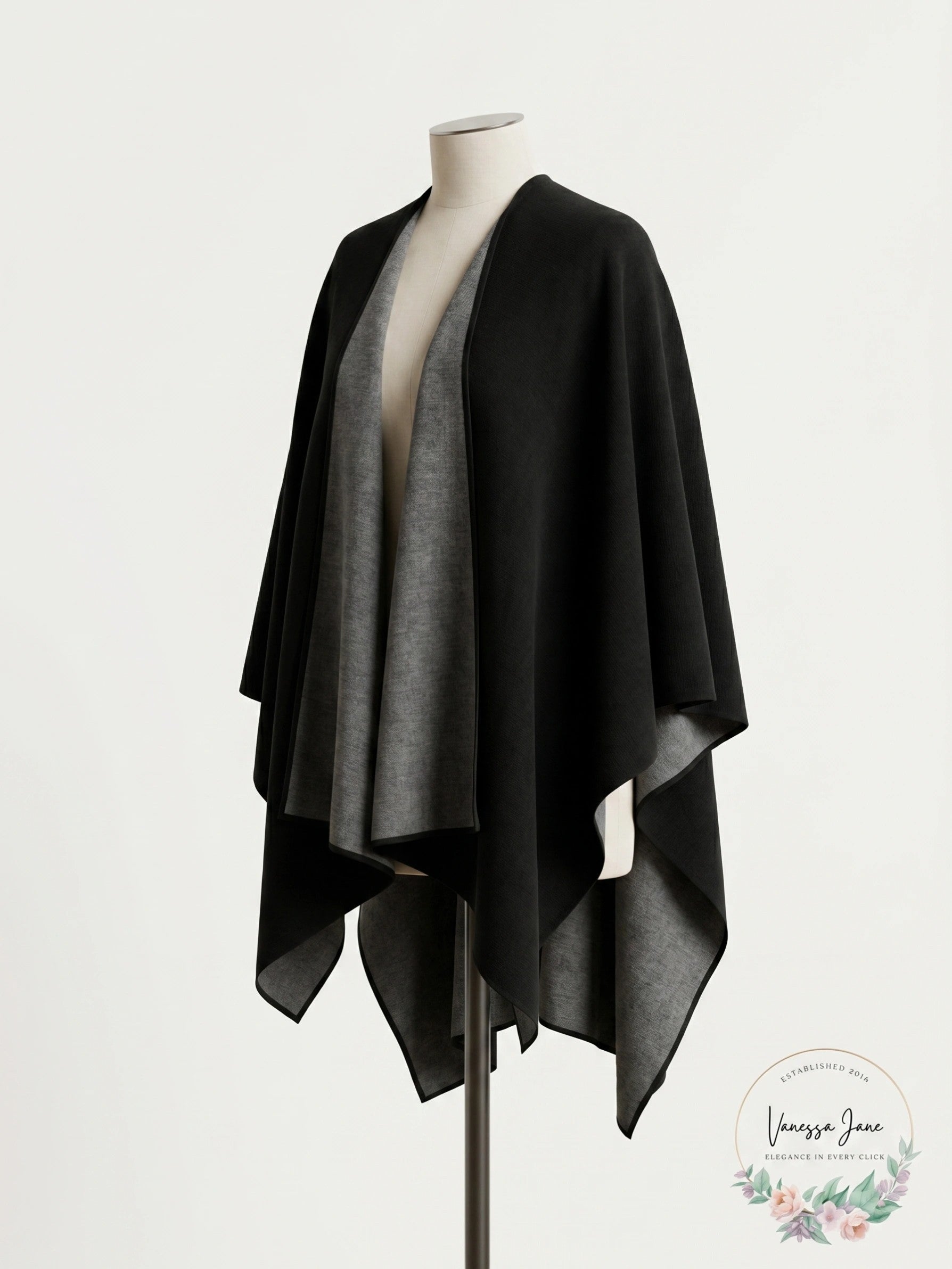 Charter Club Solid Knit Reversible Poncho