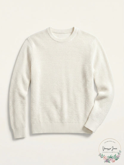 Club Room Mens Cotton Solid Textured Crew Neck Sweater